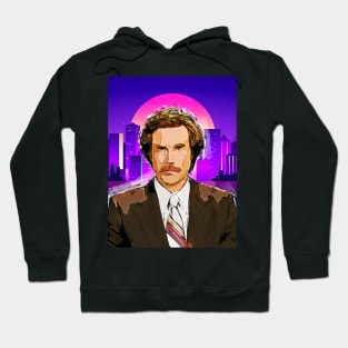 ron burgundy retro Hoodie